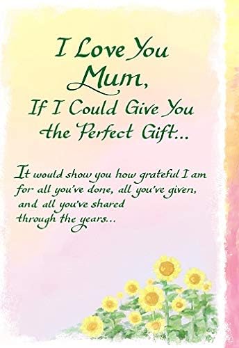 Carte Blanche Mum Sentimental Greeting Card - I Love You Mum