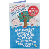 UK Greetings Birthday Card for Husband - Sweet Design with Badge