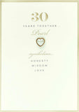 30th Anniversary Card Pearl 30 Years Together