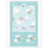 Love Heart & Flowers 2 Sheets & 2 Tags