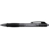 Q-Connect Retractable Medium Black Ballpoint Pens (Pack of 10)