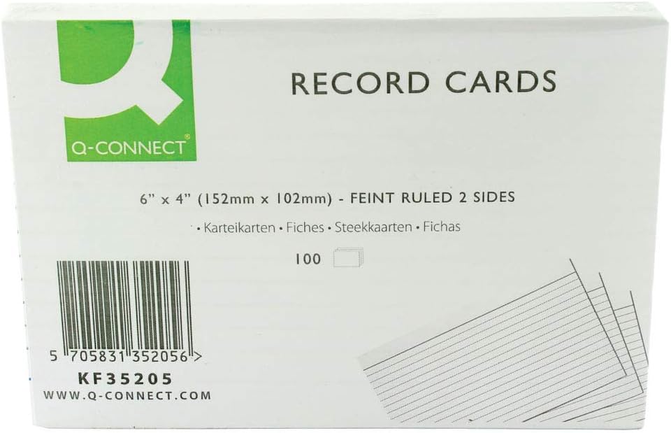 Q-Connect A-Z Buff Guide Card 6x4 Inch (Pack of 100)