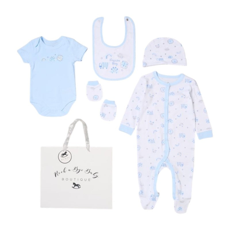 Send It By White & Blue 'Precious Boy' 5 Piece Set