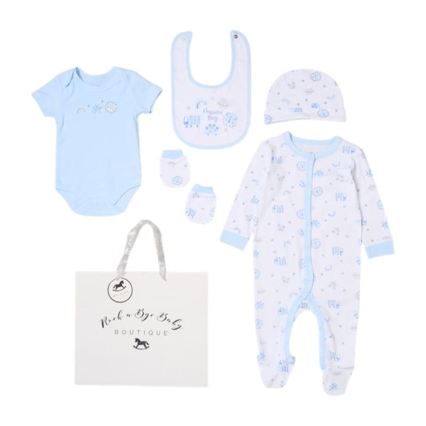 Send It By White & Blue 'Precious Boy' 5 Piece Set