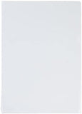 Pack of 100 5 Star A4 clear cut flush folders with thumb holes for easy access and organization.