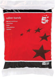 5 Star Office Rubber Bands No. 38, 152x3mm, eco-friendly elastic bands shown in a bundle on a white background.