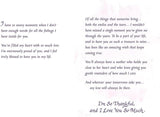 Carte Blanche Daughter Sentimental Keepsake Greeting Card - For You My Daughter