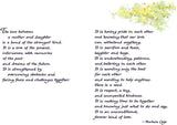 Carte Blanche Mother & Daughter Sentimental Keepsake Greeting Card