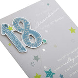 18th Birthday Card for Grandson with Sentimental Verse