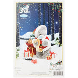 Bear With Christmas List 3D Holographic Son Christmas Card