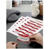 Avery L7418-25 Printable Double-Sided Name Badge Inserts, 8 Badges Per A4 Sheet, White, 90 x 60 mm