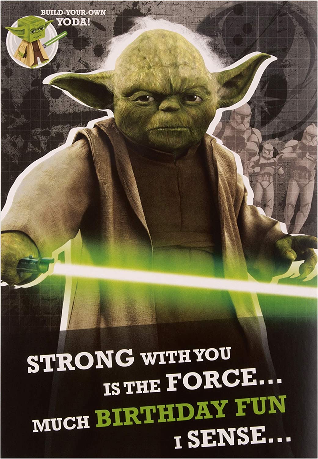 Star Wars Build Your Own Yoda Birthday Card