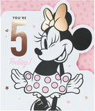 5th Birthday Card for Girl - Minnie Mouse