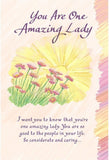Carte Blanche Inspirational Greeting Card - You Are One Amazing Lady