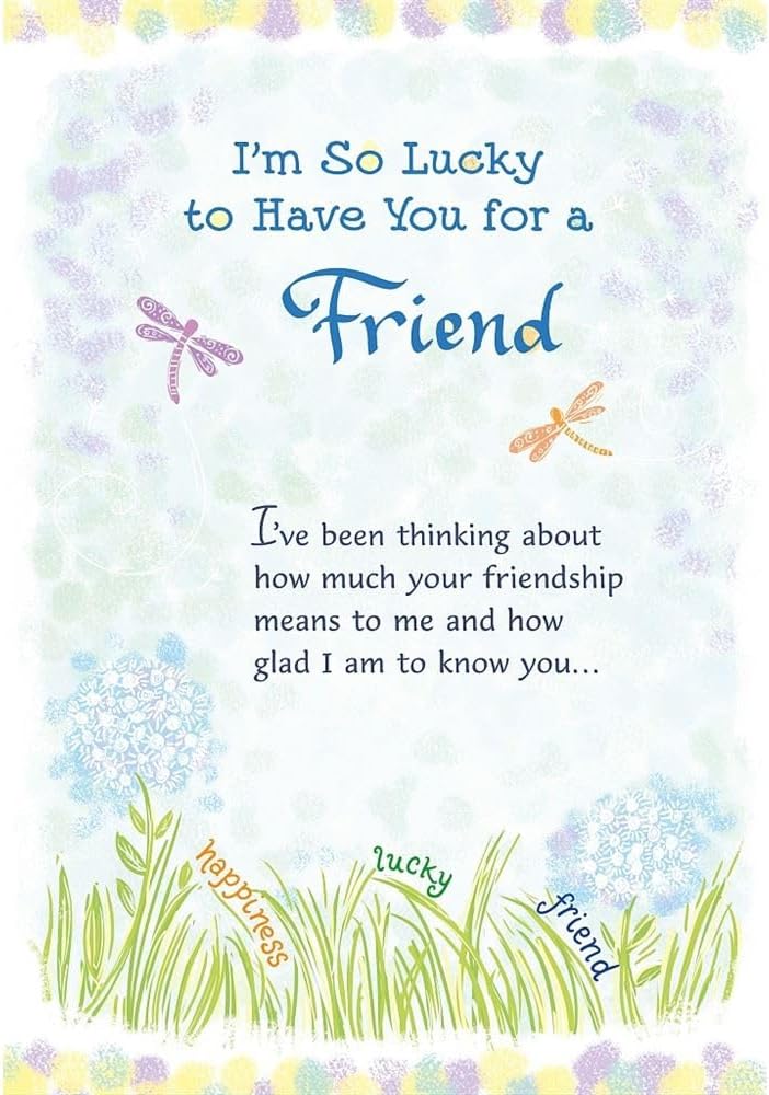 Carte Blanche Friend Sentimental Greeting Card - Lucky to Have You