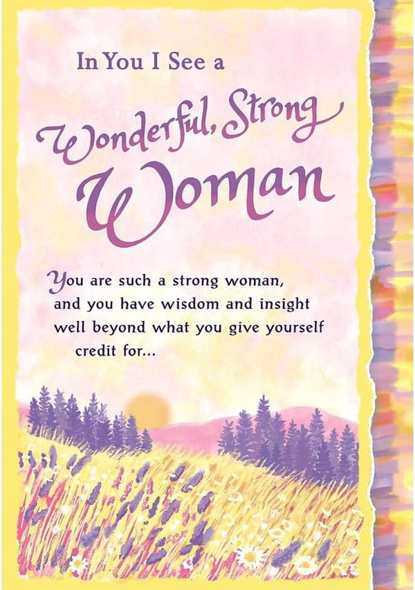 Carte Blanche Inspirational Greeting Card - Wonderful Strong Woman