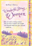 Carte Blanche Inspirational Greeting Card - Wonderful Strong Woman