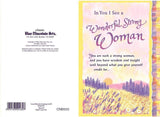 Carte Blanche Inspirational Greeting Card - Wonderful Strong Woman