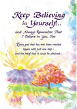 Carte Blanche Encouragement Greeting Card - Keep Believing in Yourself