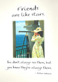 Carte Blanche Friend Sentimental Greeting Card - Friends Are Like Stars
