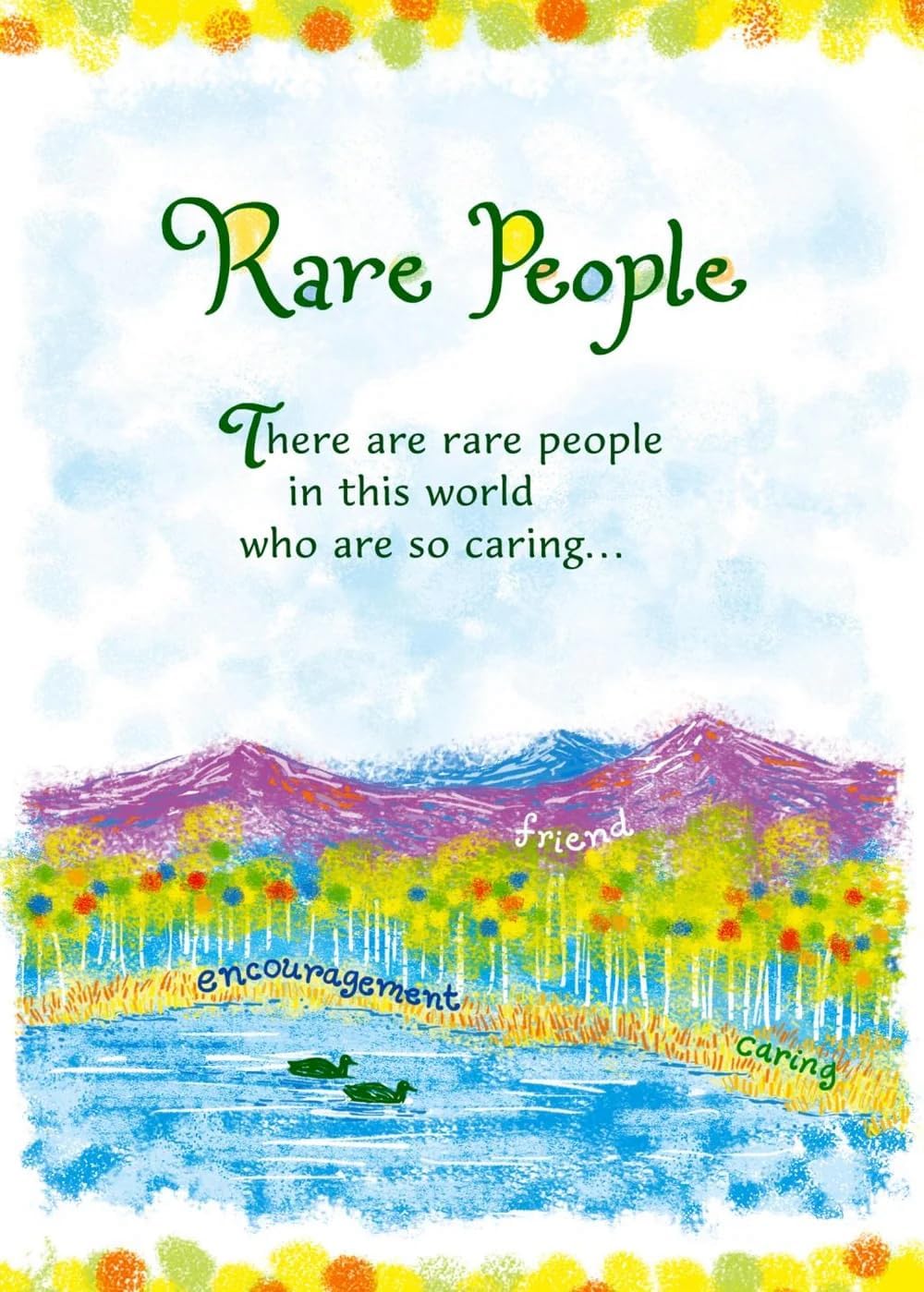 Carte Blanche Friend Appreciation Greeting Card - Rare People