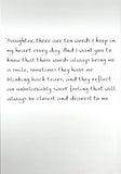 Carte Blanche Daughter Sentimental Greeting Card - Ten Words in My Heart