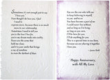 Carte Blanche Anniversary Card for Wife or Partner - On Our Anniversary
