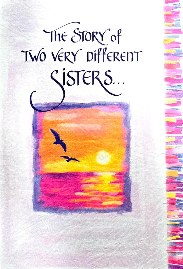 Carte Blanche Sister Sentimental Keepsake Greeting Card - The Story of Two