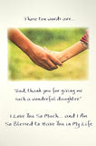 Carte Blanche Daughter Sentimental Greeting Card - Ten Words in My Heart