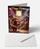 Scanimate | Birthday Card | Harmonious Highland Cow Design | Interactive QR Song | With Envelope | Happy Birthday Greeting Card | Him/Boys/Men Cards Infinity