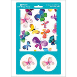 Decorative butterfly-themed gift wrap with two sheets and two matching tags, ideal for greeting cards and gift packaging.