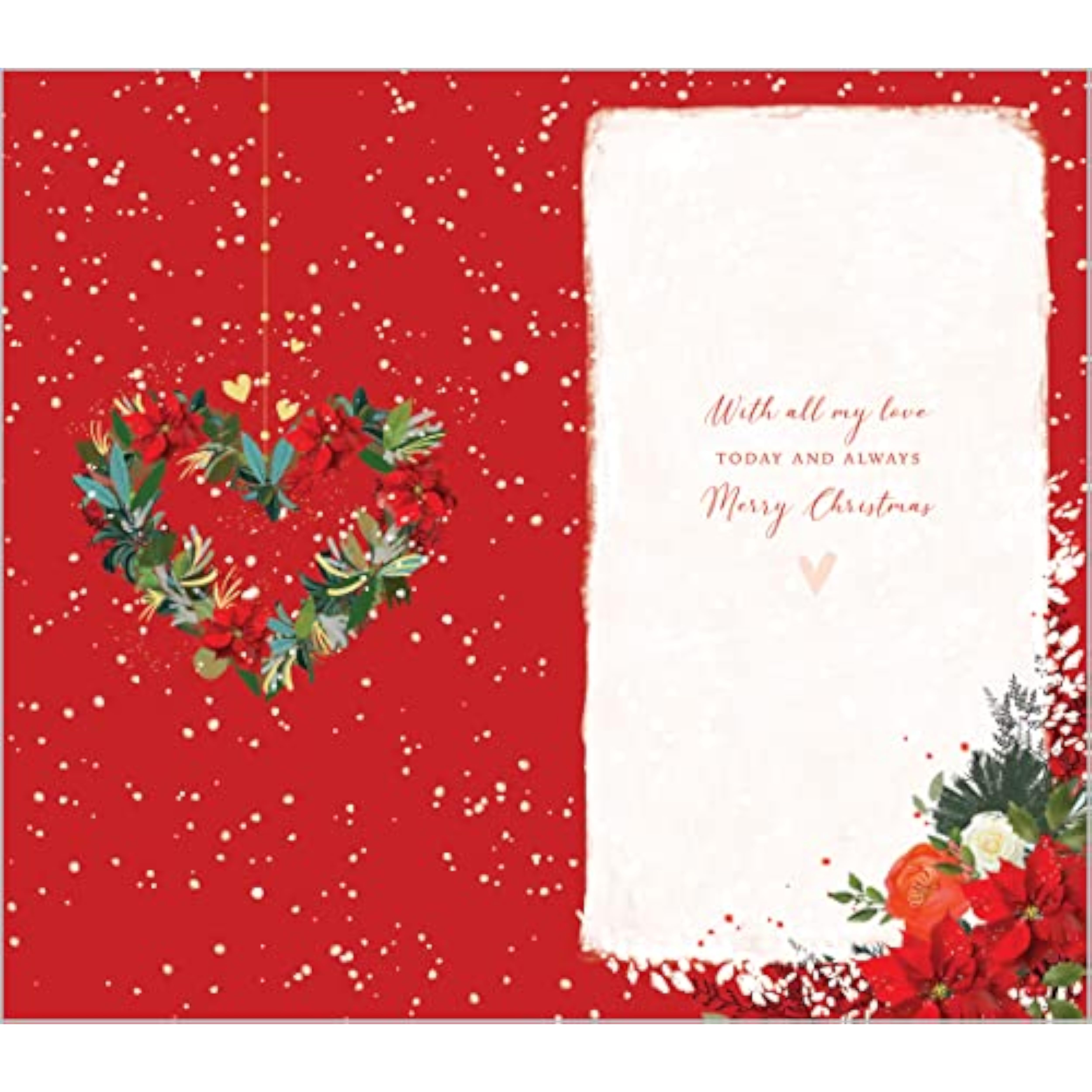 Elegant Embrace Wife Christmas Card by Abacus Cards featuring holiday love design, perfect for a heartfelt greeting.