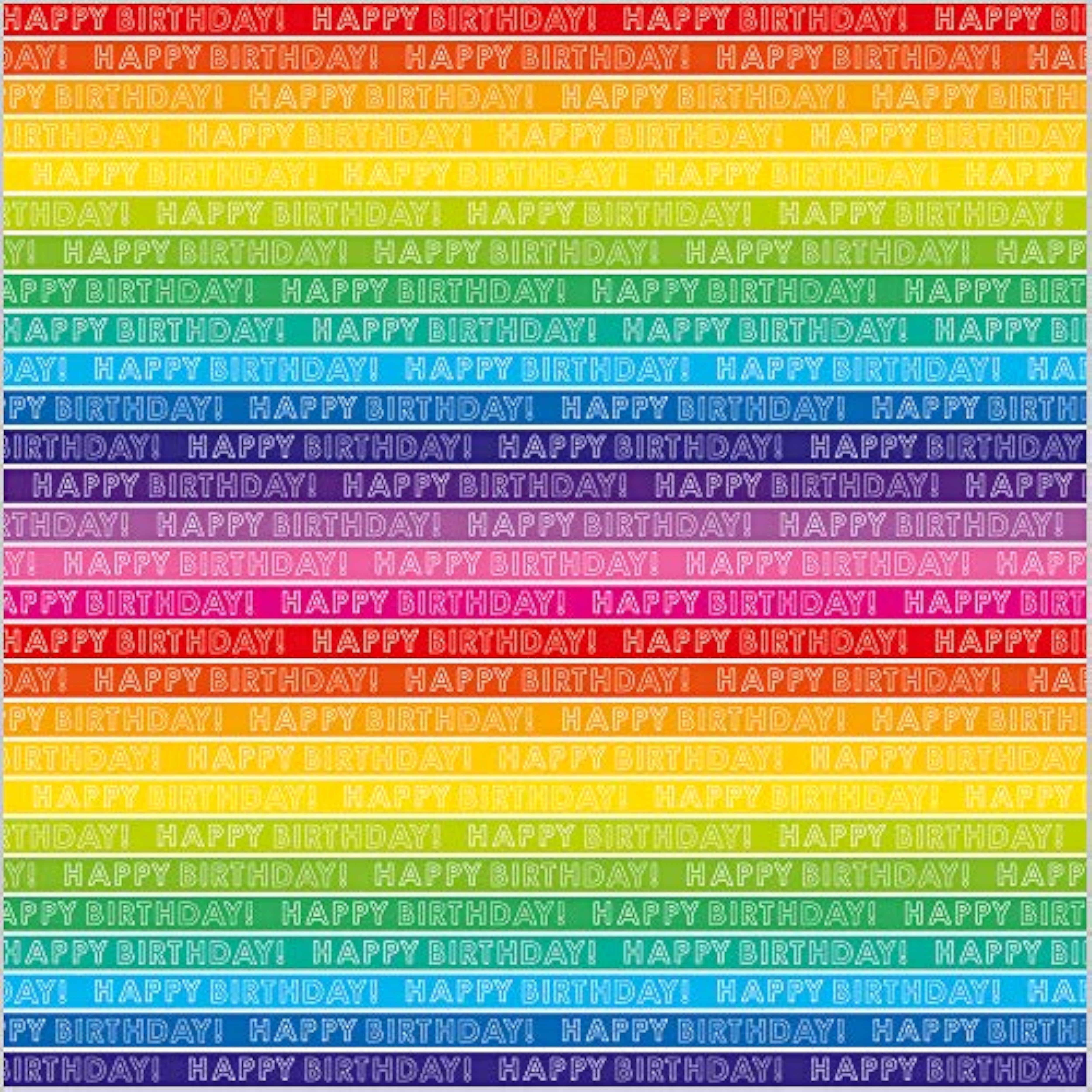 Rainbow stripe gift wrap set with matching greeting card from Abacus Cards, featuring colorful striped patterns for special occasions.