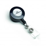 Durable Retractable Badge Reel for Name Badges Charcoal (Pack 10)