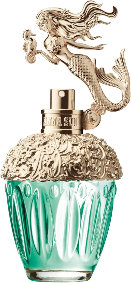 Anna Sui Fantasia Mermaid Eau de Toilette spray for women, 50ml, featuring a colorful, mermaid-themed fragrance bottle.