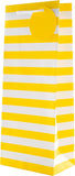 Hallmark Multi Occasion Gift Bag and Bottle Bag Bundle - 3 Bags (Large, Medium & Bottle) in Yellow and White Designs