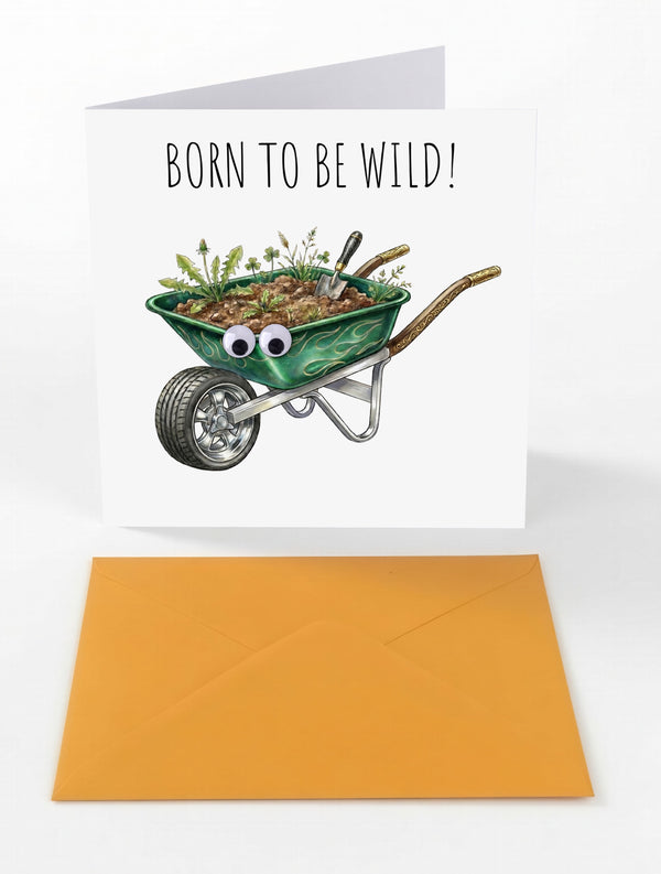 Googly Cards Funny "Born to Be Wild!" Birthday Card with Googly Eyes and Orange Envelope