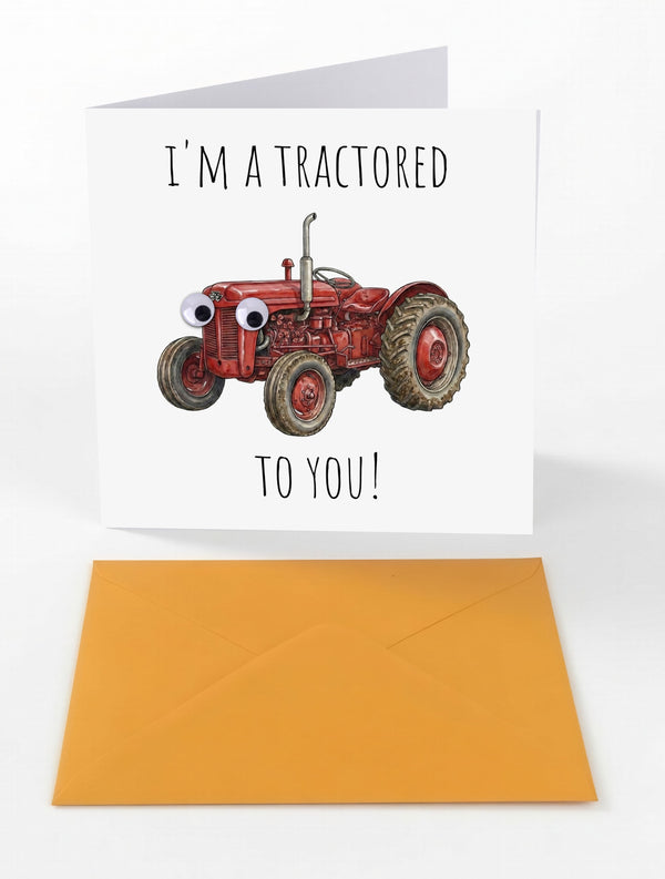Googly Cards Funny "I'm Attracted to You!" Greeting Card with Googly Eyes and Orange Envelope