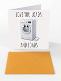 Googly Cards Funny "Love You Loads and Loads" Greeting Card with Googly Eyes and Orange Envelope