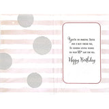 BGC Sister You're 18 Birthday Card featuring colorful, festive design for celebrating an 18th birthday with a heartfelt message.
