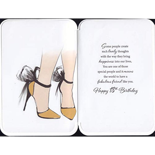 BGC Special Friend 18th birthday greeting card featuring colorful floral design and celebratory message.