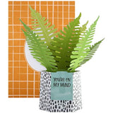 Hallmark Pop Up Card - Contemporary Fern Plant Design