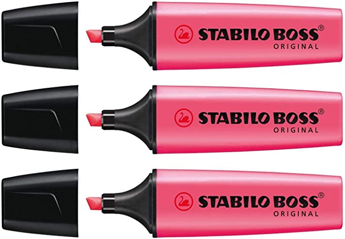 Stabilo Boss Original Highlighter Pink (Pack of 3)