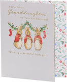 Peter Rabbit Card for Granddaughters 1st Christmas Card