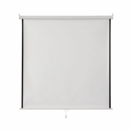 Bi-Office Wall Projection Screen 1800x1800mm Black Border White Housing