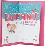 Wife Christmas Card with Badge - Christmas Card Wife Cute