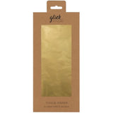 Glick Four Sheets of Gold Tissue Paper, Perfect for Gift Wrapping, ACH Sheet 750mm x 500mm Tissue Paper Gold, Gold Tissue Paper for Gift Wrapping, Birthday, Christmas, Valentine, Anniversary