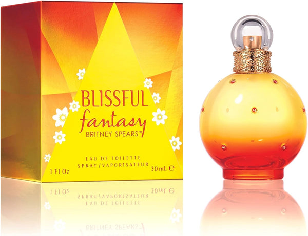 Britney Spears Blissful Fantasy eau de toilette spray for women, 30ml, featuring floral and fruity fragrance notes.