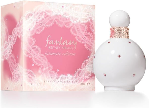 Britney Spears Fantasy Intimate Edition perfume bottle for women, 100ml, with elegant floral and fruity design.