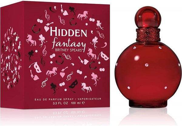 Britney Spears Hidden Fantasy Eau de Parfum spray for women, 100ml bottle with floral and fruity fragrance notes
